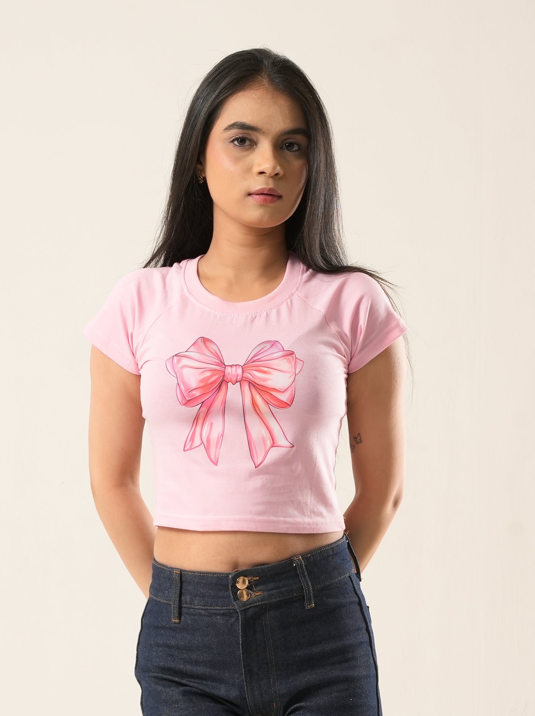 Pink Bow Graphic T-Shirt