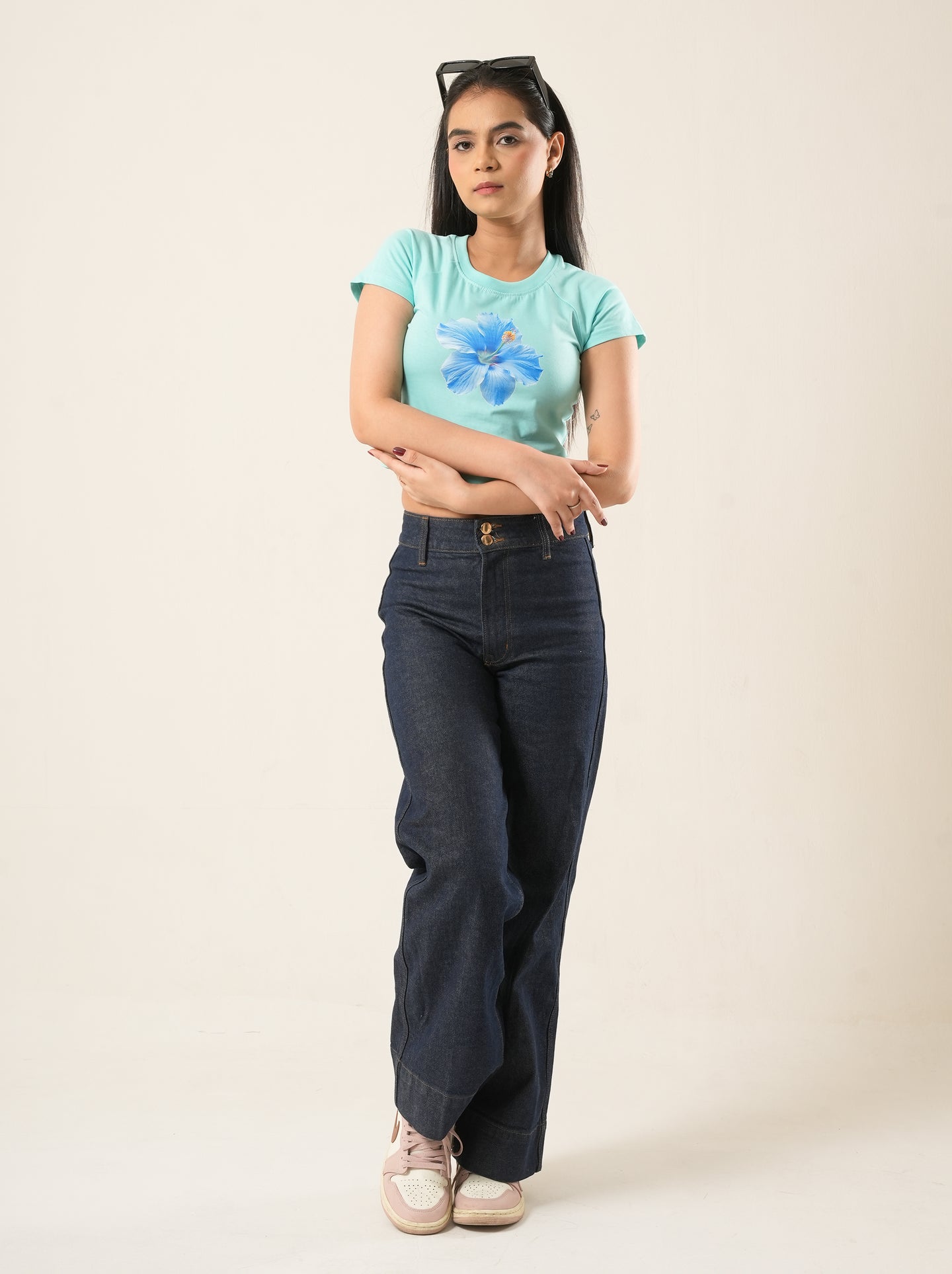 Mint Floral Graphic T-Shirt