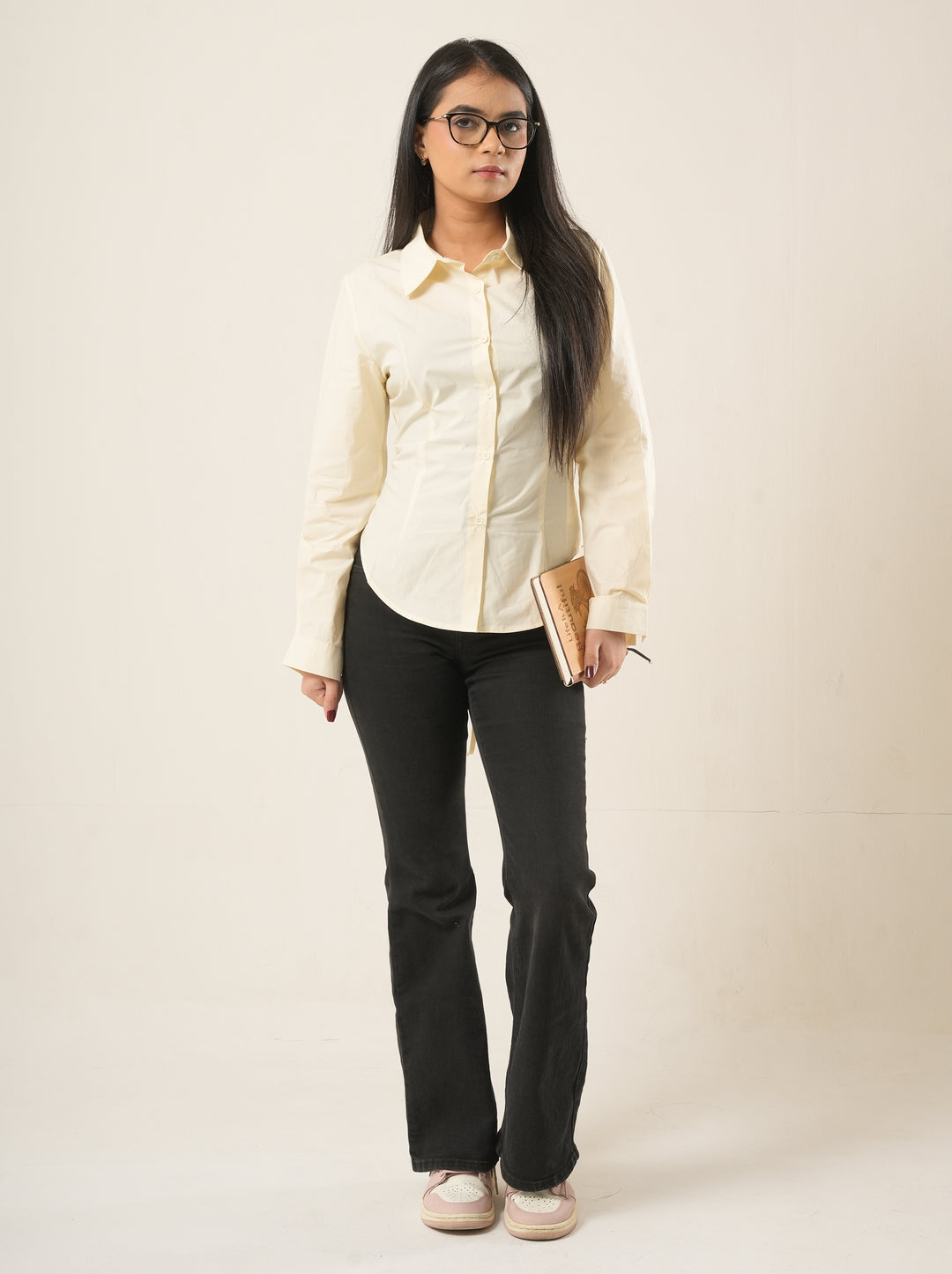 Tie-Back Waist Cotton Shirt