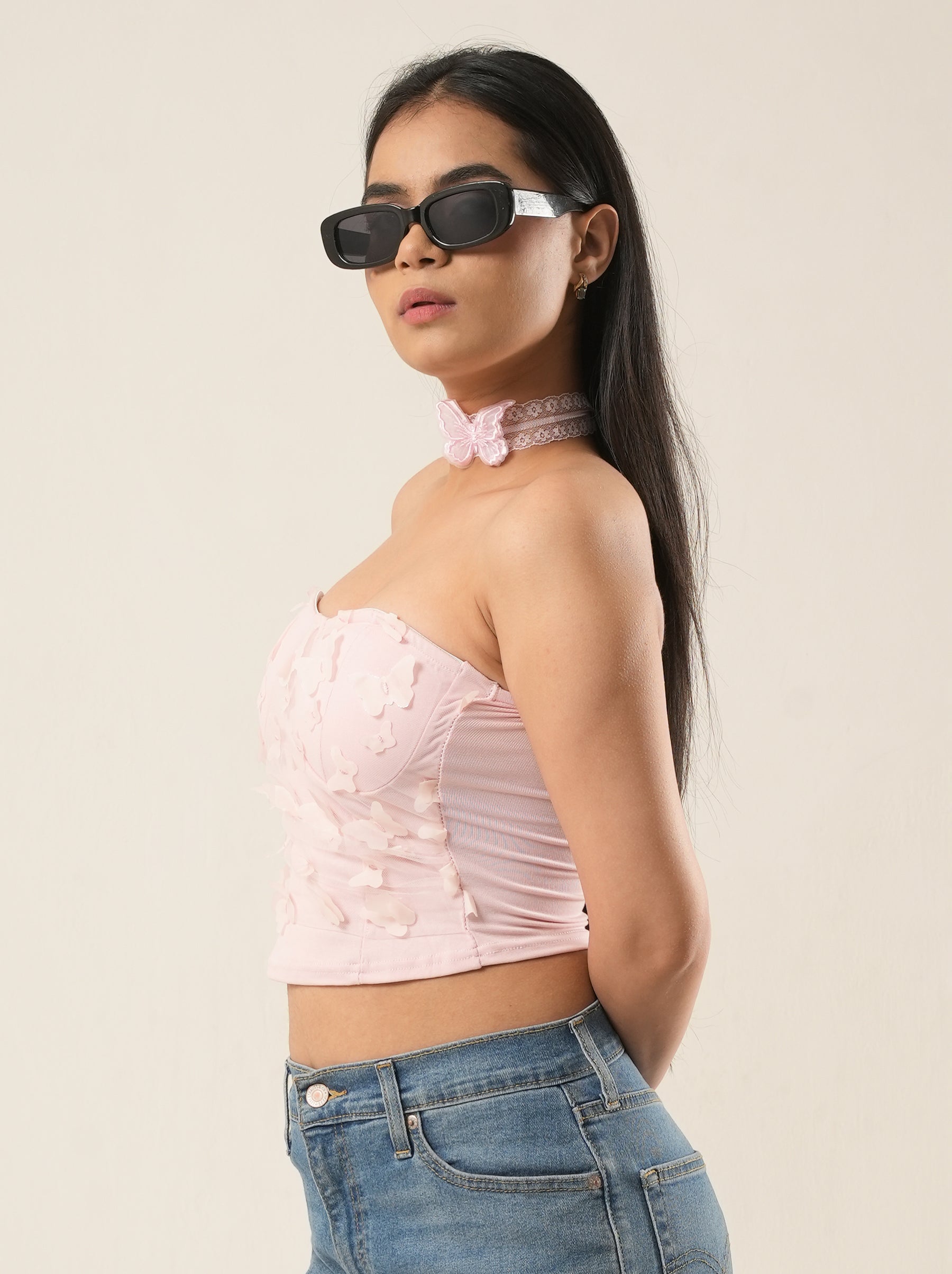 Butterfly Corset Top with Choker