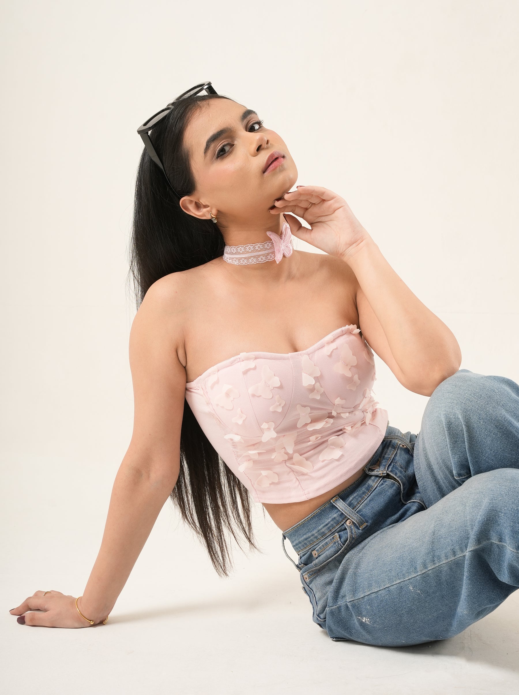 Butterfly Corset Top with Choker