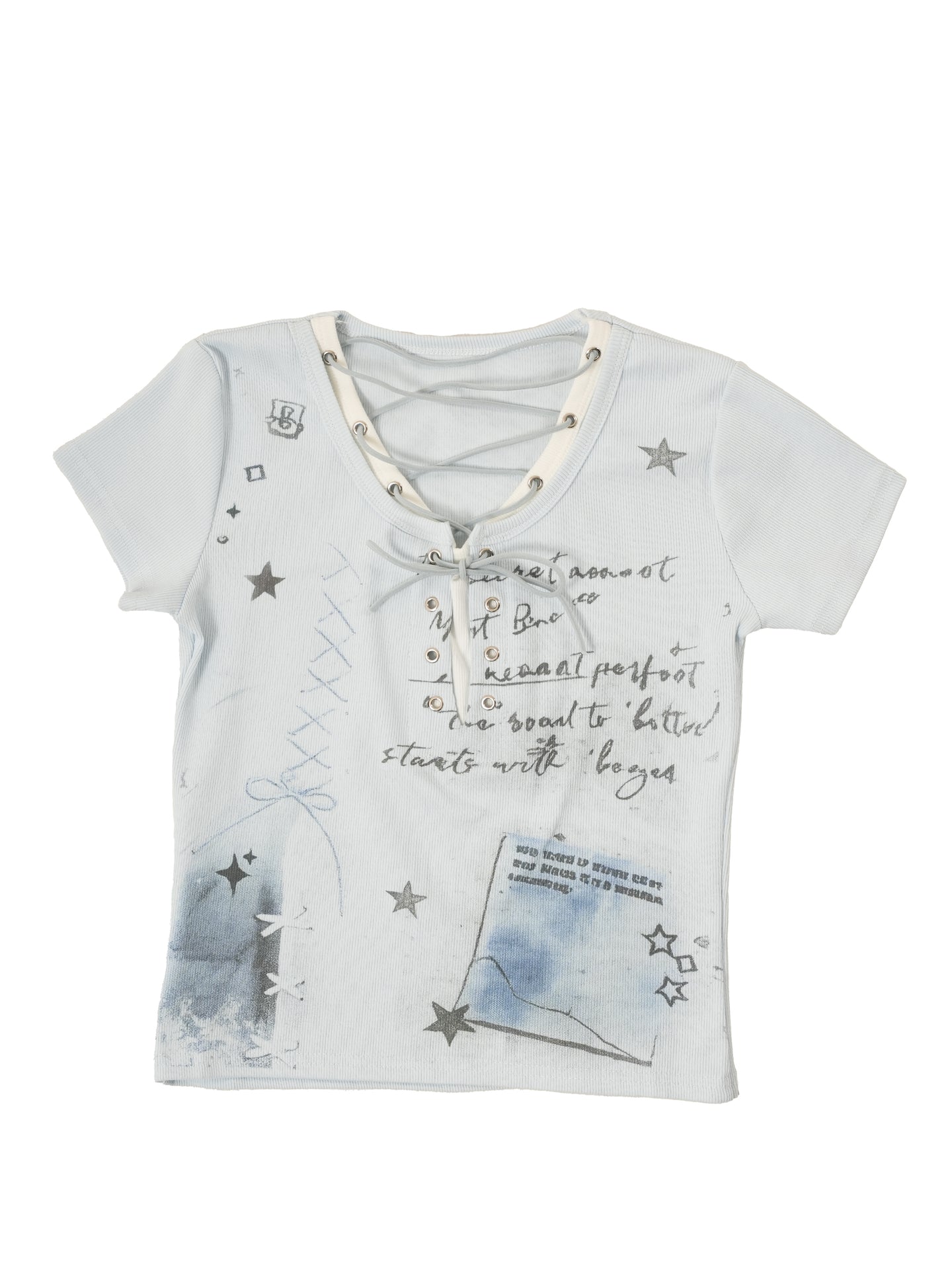 Rivet Detail Ribbed T-Shirt