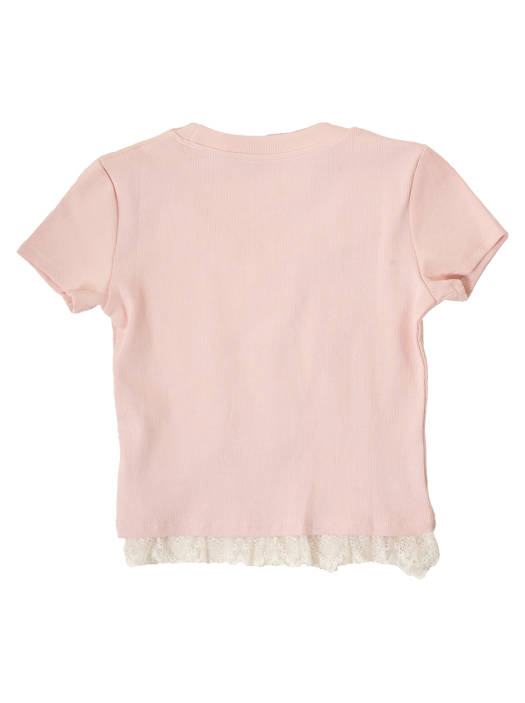 Lace Trim Graphic T-shirt