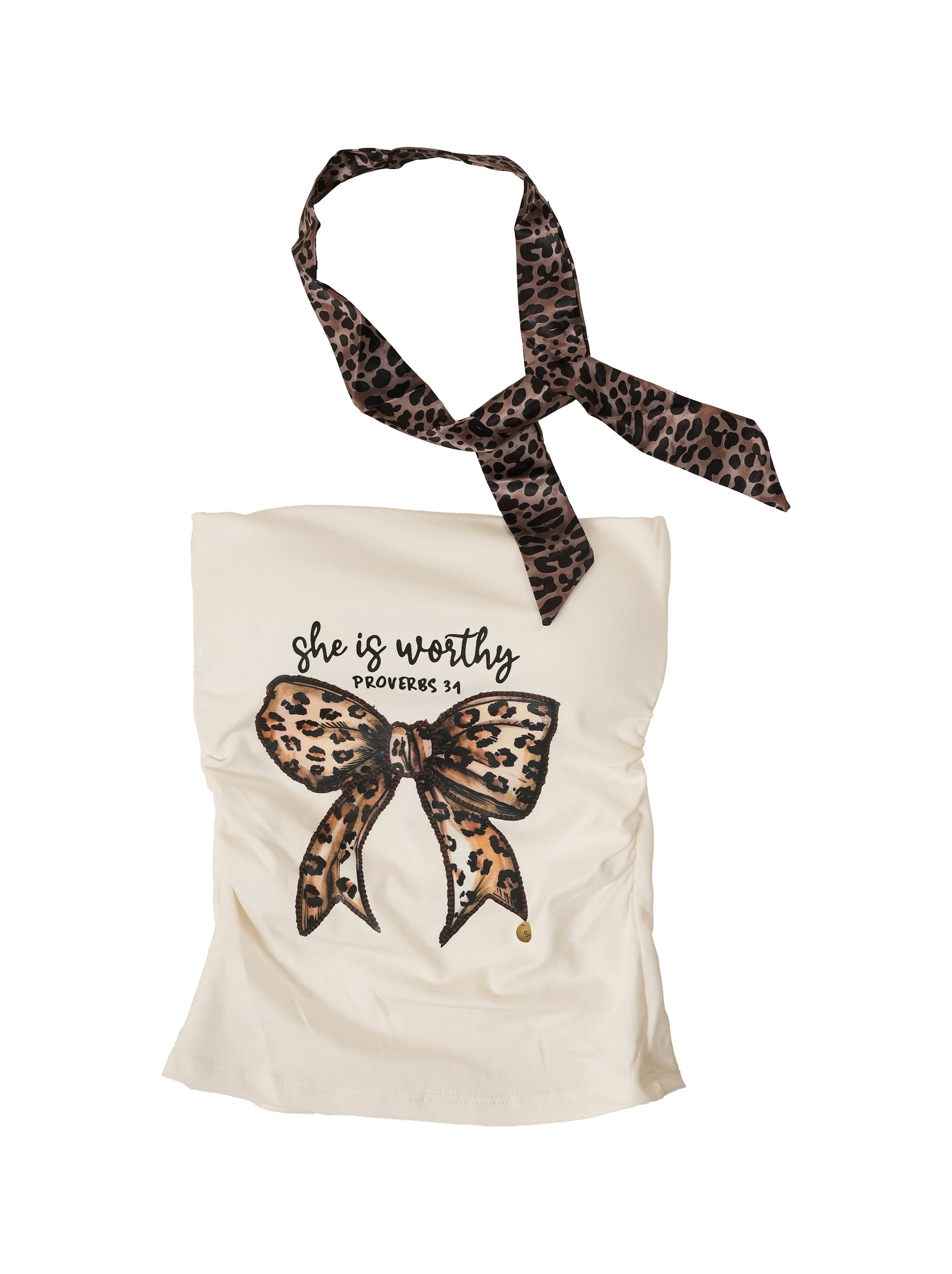 Safari Chic Bow Detail Top