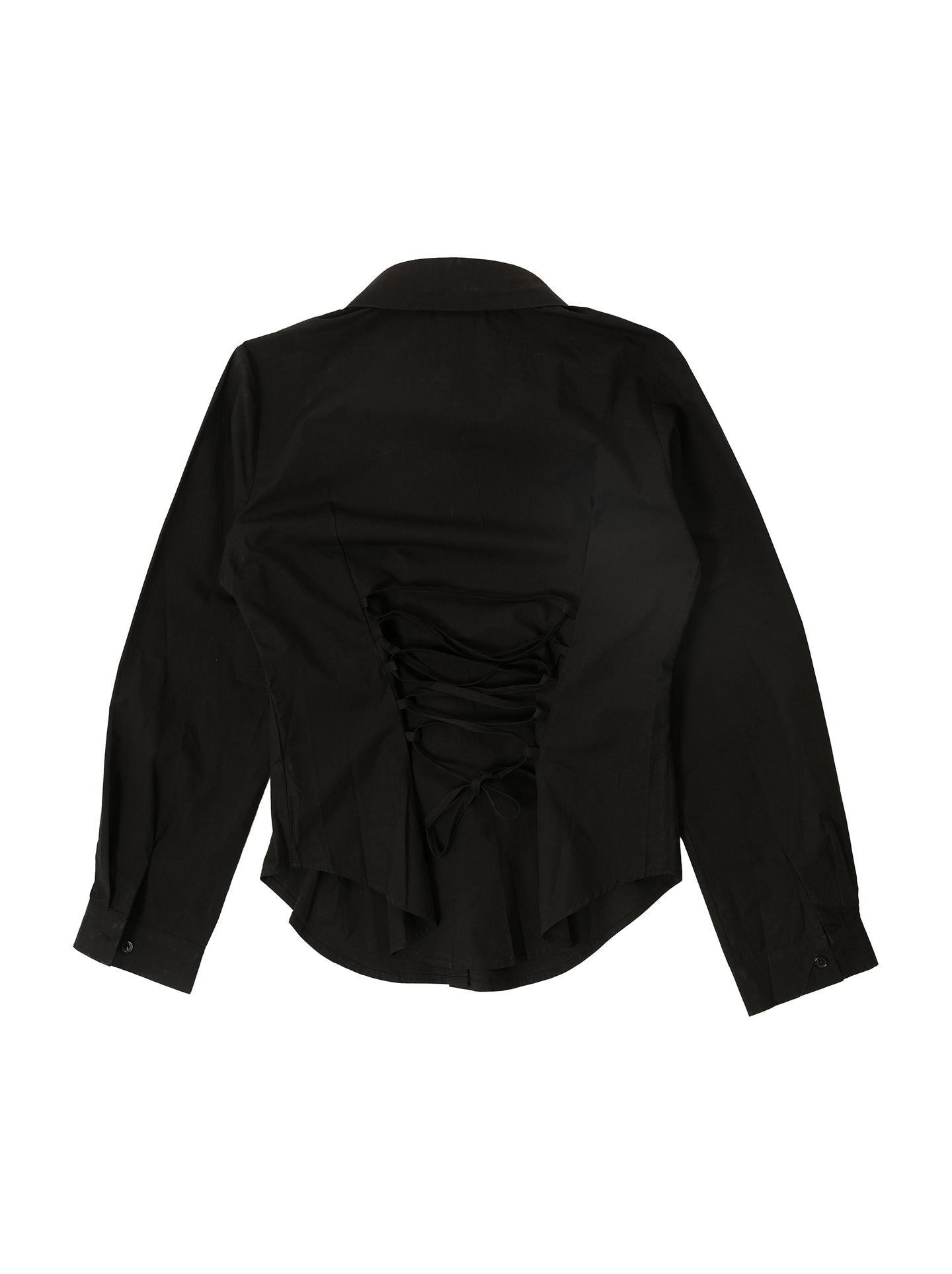 Tie-Back Waist Cotton Shirt