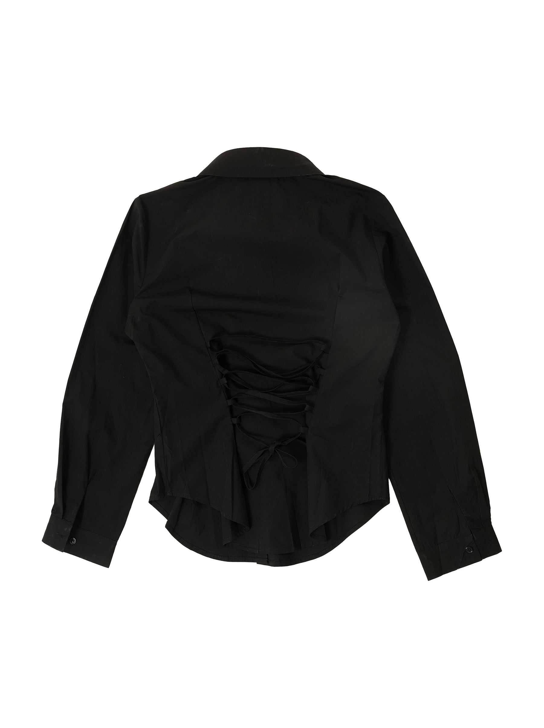 Tie-Back Waist Cotton Shirt