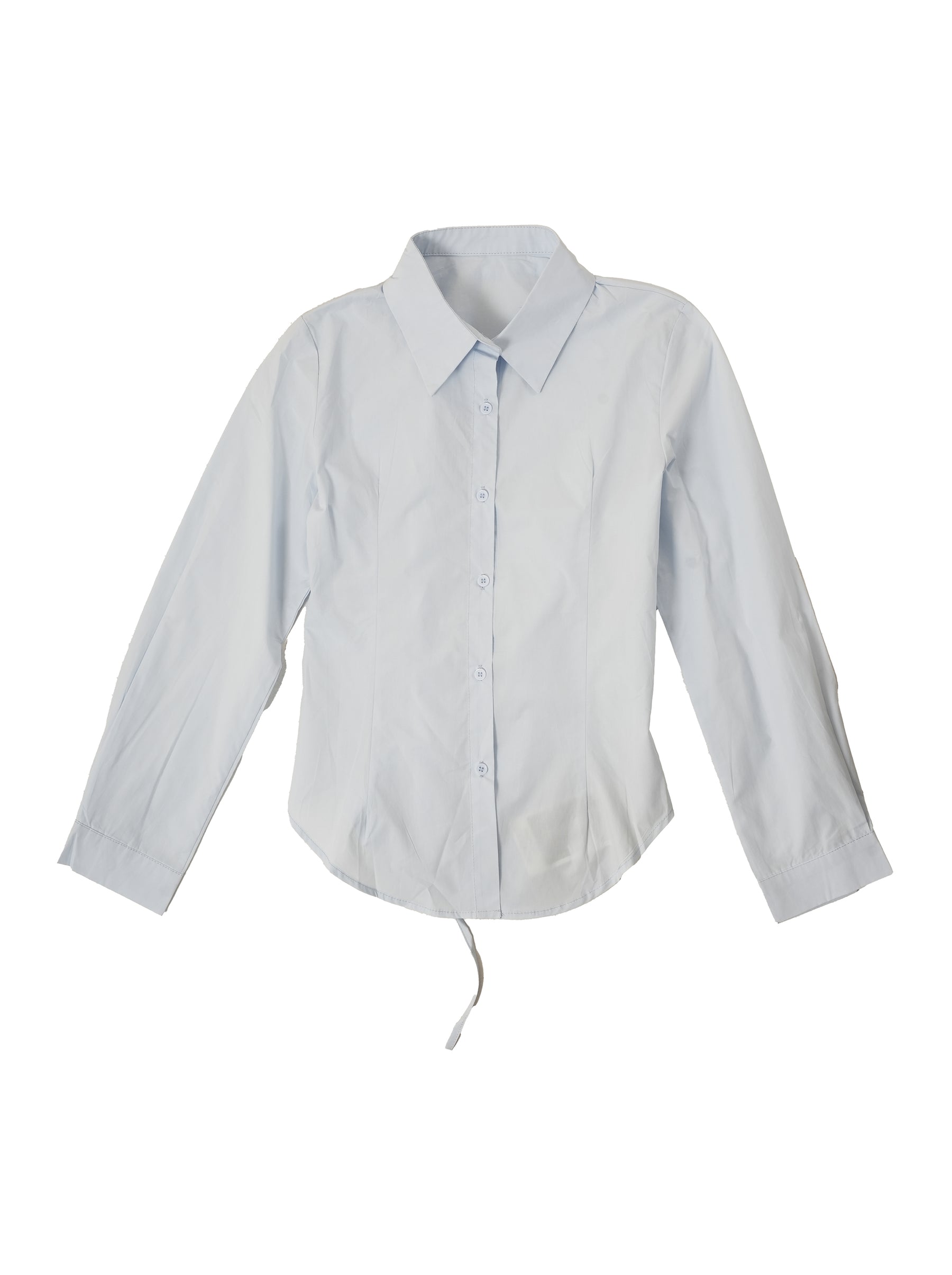 Tie-Back Waist Cotton Shirt