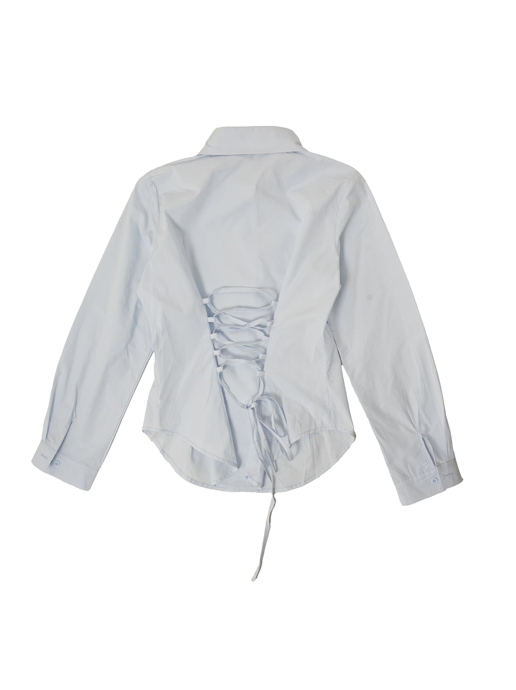 Tie-Back Waist Cotton Shirt