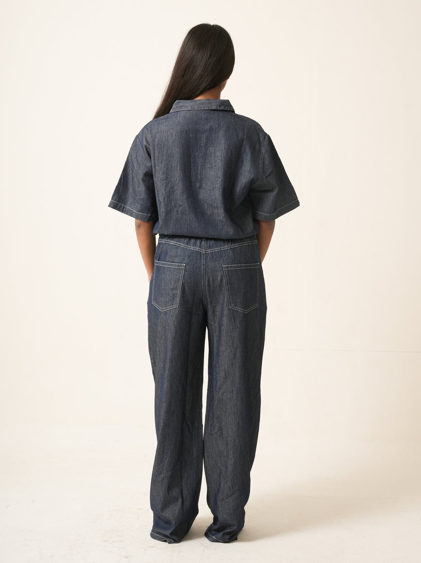 Indigo bloom denim co-ord set