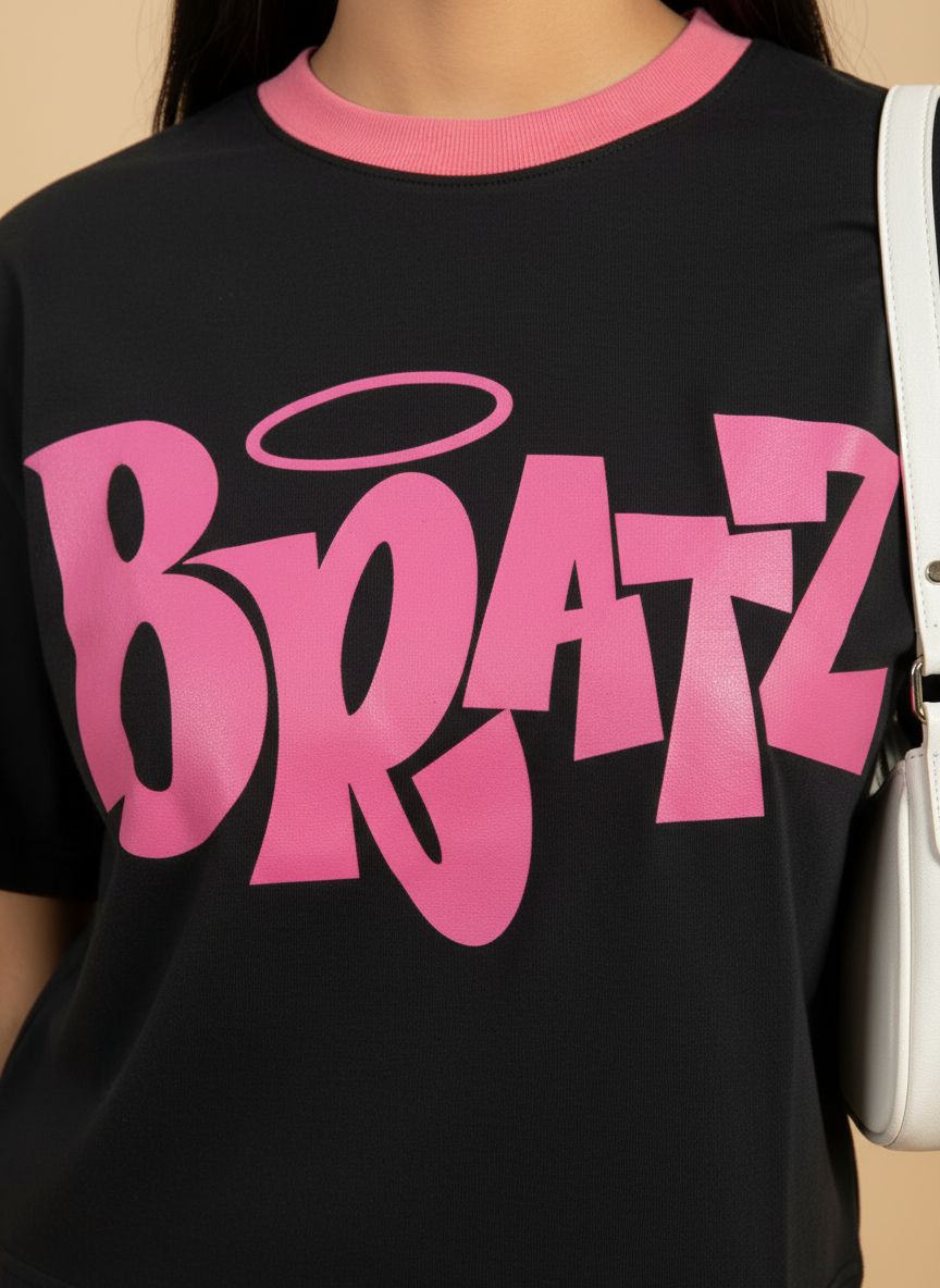 Pink Rebel Oversized Crop Tee