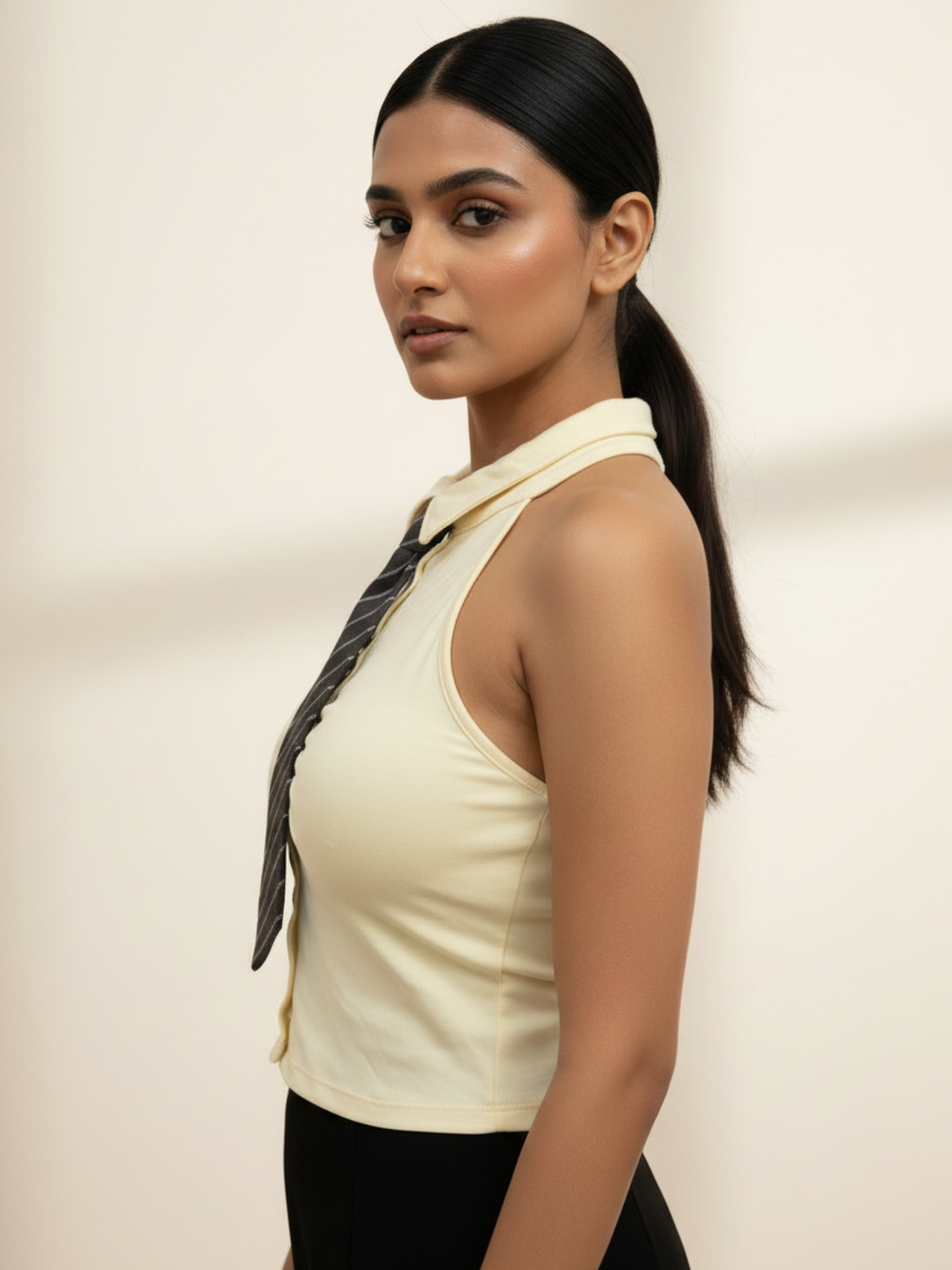 CEO Crush Tie Halter Top
