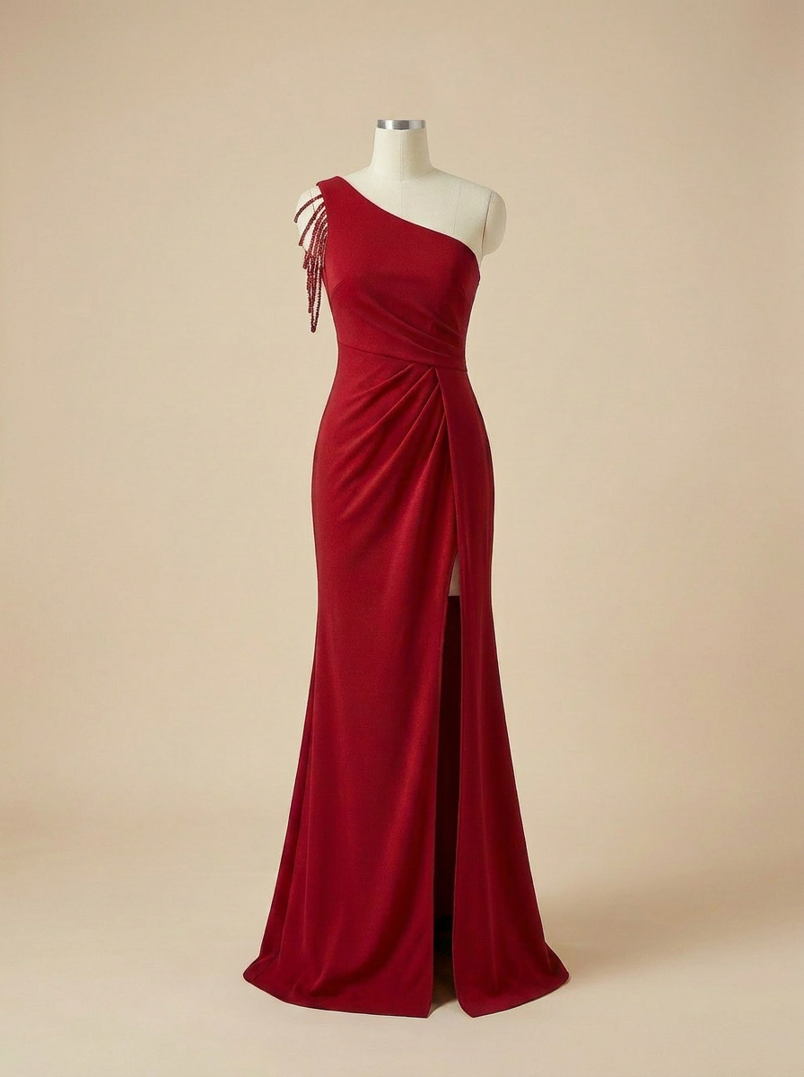 Midnight Muse One-Shoulder Maxi Dress