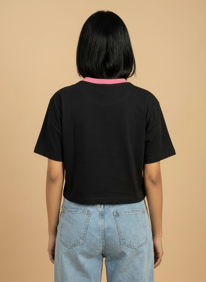 Pink Rebel Oversized Crop Tee