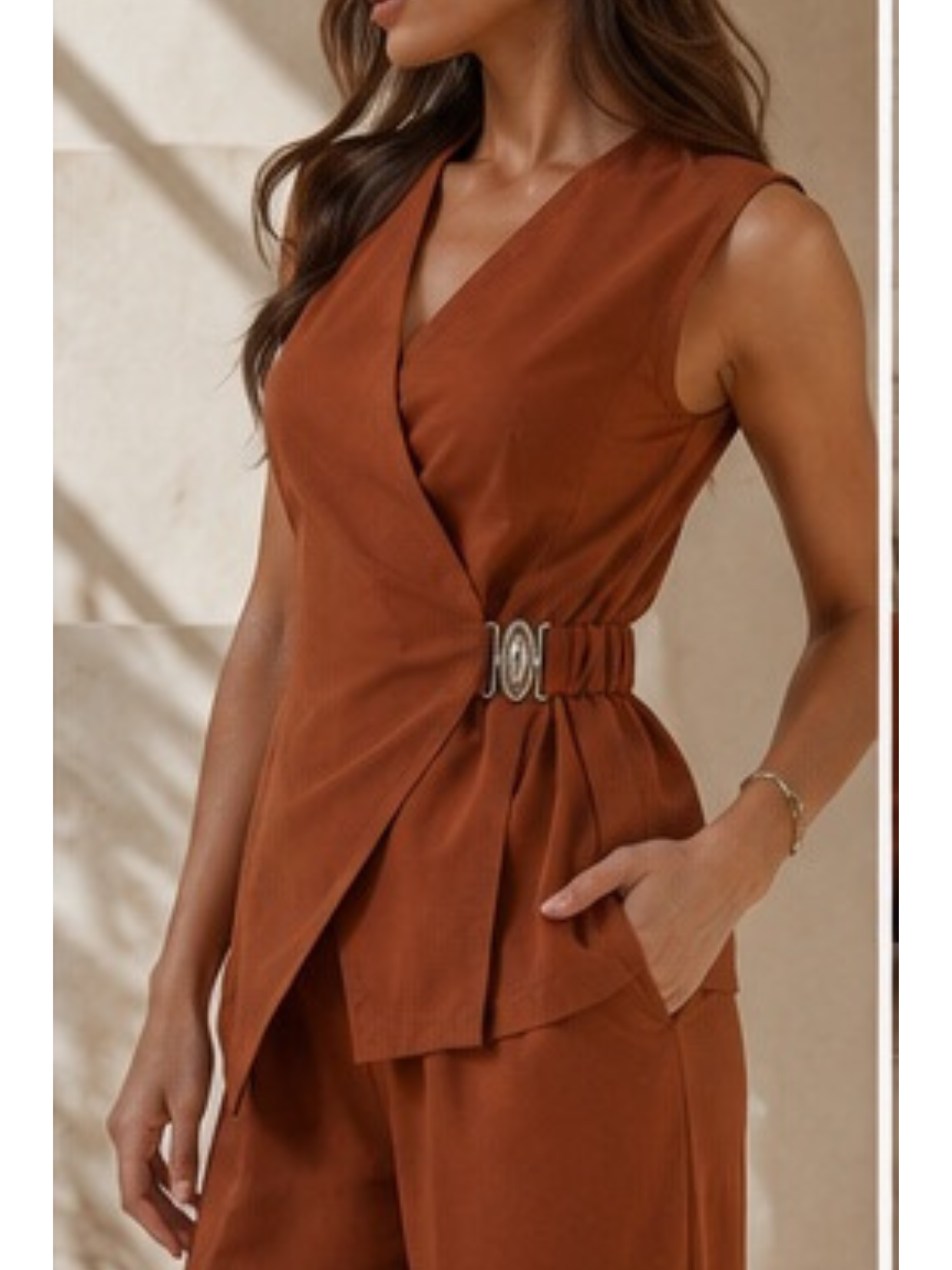 Rust Aura Wrap Co-Ord Set