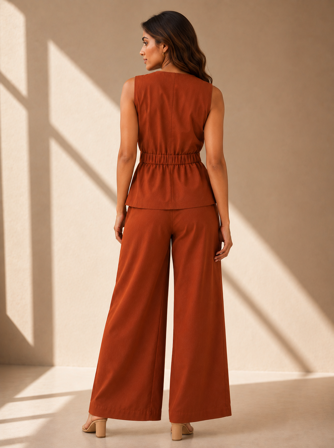 Rust Aura Wrap Co-Ord Set