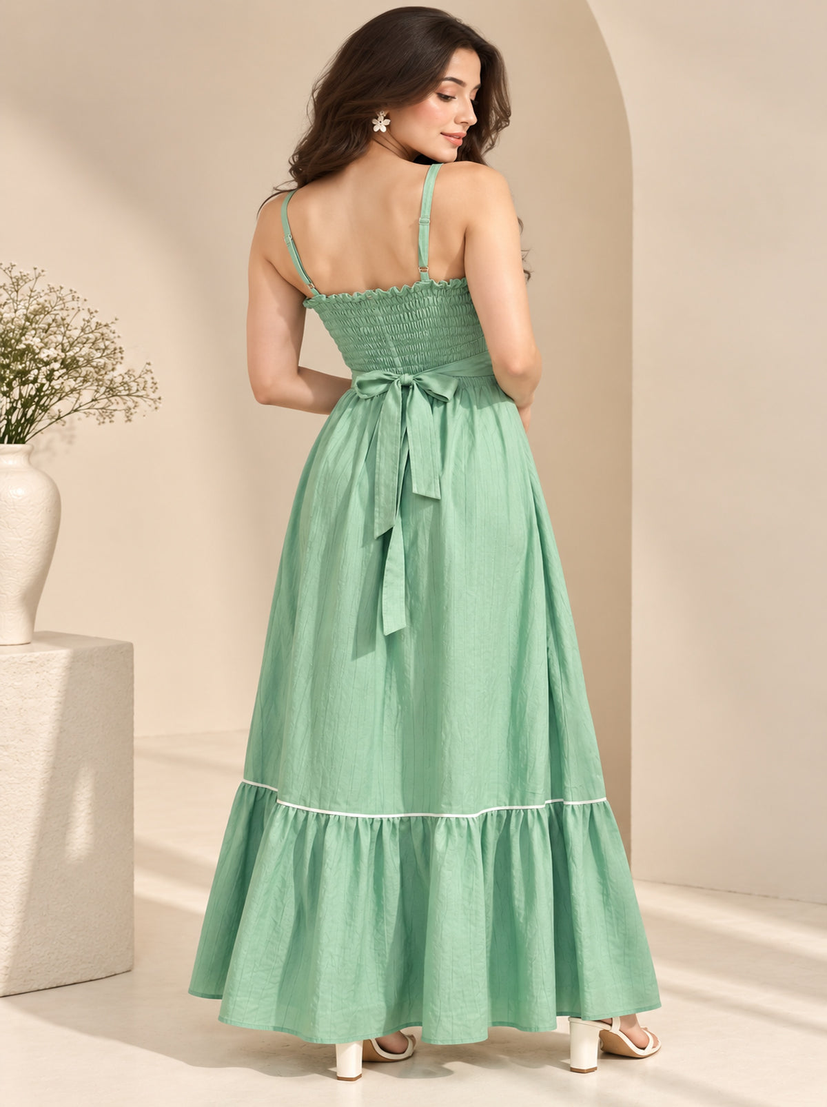 Mint Green Halter Maxi Dress